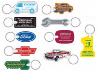 Custom Soft Vinyl WHITE Key Fobs w/Imprint (QTY: 250) As low as $.75 ea!