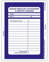 Versa-Tag Dealer Add-On Stickers (pre-printed) QTY: 250