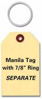 Manila Key Tags w/Rings Separate (QTY: 1,000)