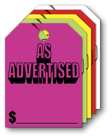 Mirror Hang Tags (Jumbo) AS ADVERTISED