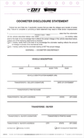 Odometer Disclosure Statement (IDAHO-10) NEW VERSION 2023  QTY: 100