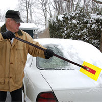 Snow Broom w/48" steel handle (Dealership Quality)