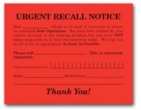 Urgent Recall Notice