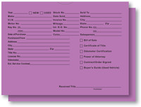 Vehicle Deal Envelopes - DSA-546 (Printed) QTY: 100
