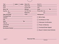 Vehicle Deal Envelopes - DSA-546 (Printed) QTY: 500