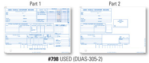 Vehicle Inventory Cards Form# DUAS 305 2 Vehicle Inventory Cards Form# DUAS 305 2