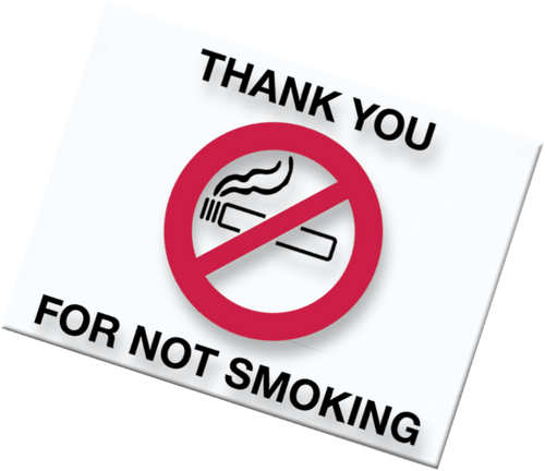 No Smoking Static Cling