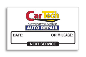 Custom LIGHT ADHESIVE Write-In Oil Change Stickers (1000 qty)