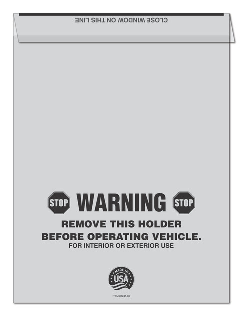 BUYERS GUIDE HOLDER #8248-05 - FOLD OVER POUCH (Qty: 50)