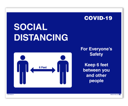 Peel n' Seal Social Distancing Door Sticker Interior - 8.5" x 11" (Qty: 10)