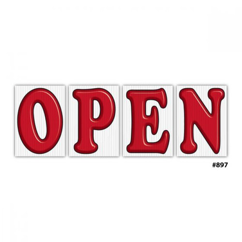 Underhood Sign Kits "OPEN" (29" x 41") 1-full kit per box
