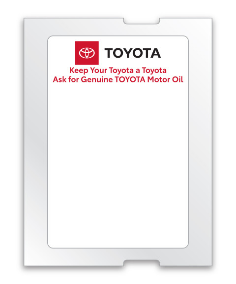 Toyota Light Adhesive Sticker for 5-in-1 printer (500 qty)