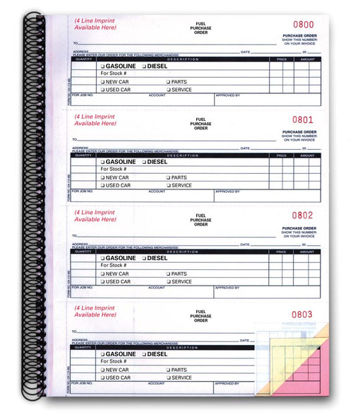 Fuel Purchase Order Books (3-Part) 200/book