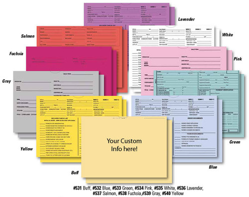 Custom Vehicle Deal Envelopes DSA-500 C - 500 Per Box