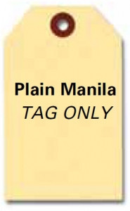 Manila Key Tags   Tag Only No Rings (QTY: 1,000)
