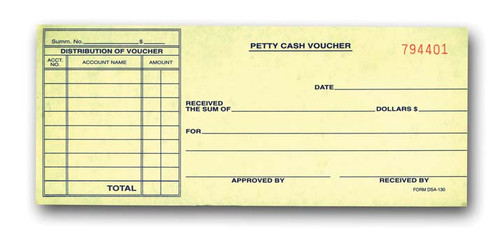 Petty Cash Voucher   Form# DSA 130