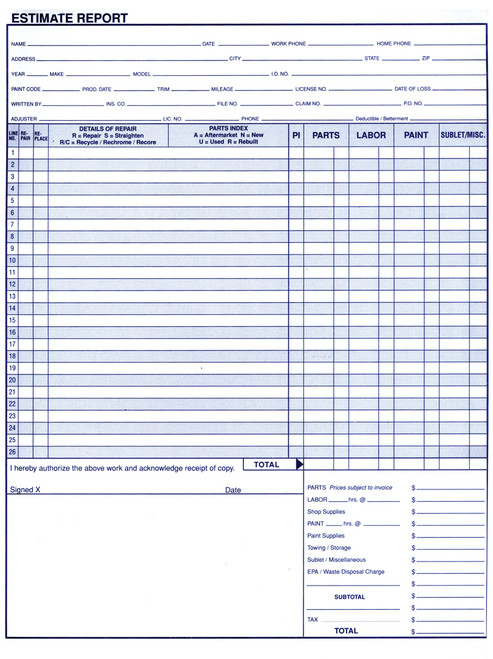 Repair Estimate