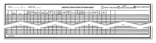 Service Dispatcher System Sheet - Form# SDSS