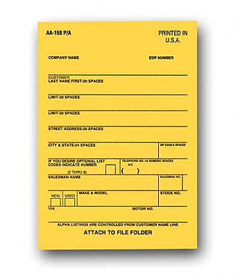 Vehicle Deal Labels-Adhesive (1-part)