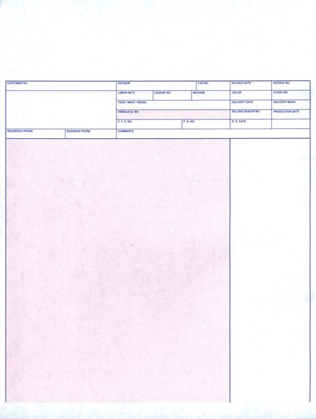 Laser Service Invoices (Form #LZR-SI-11)