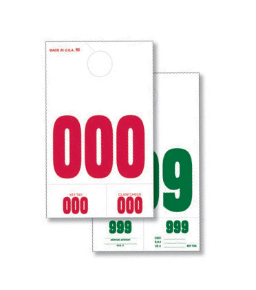 LONG WHITE (3-digit) DISPATCH NUMBERS (000-999) - QTY. 1,000