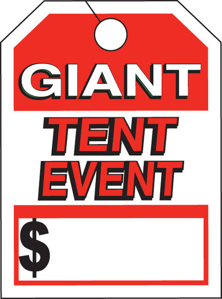Mirror Hang Tags (Jumbo) Giant Tent Event