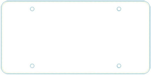 License Plate Inserts - Blank (.023 Polyethylene) QTY. 100