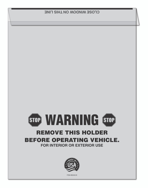 BUYERS GUIDE HOLDER #8248-05 - FOLD OVER POUCH (Qty: 50)