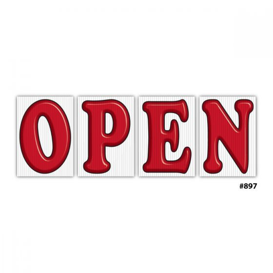 Underhood Sign Kits "OPEN" (29" x 41") 1-full kit per box