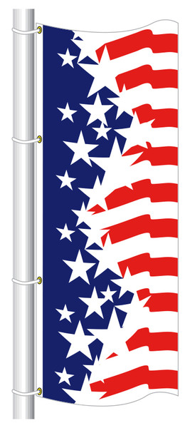 Copy of Patriotic Vertical Drape Flag w/ 26 Stars - QTY. 1