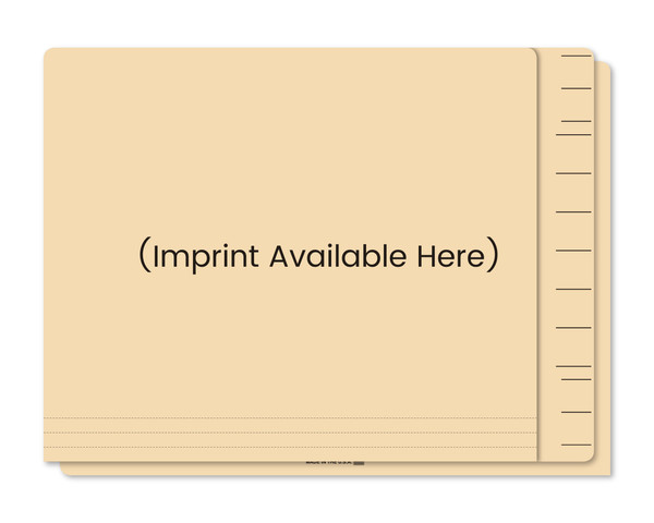 FILE RIGHT Color-Code File Folders  - CUSTOM IMPRINT (500 per box)