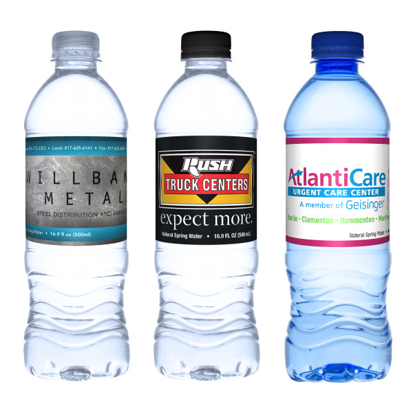 16.9 oz STANDARD Bottled Water with Custom Full-Color Label- pallet ($.49 ea)