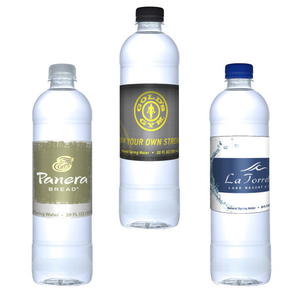 20 oz BULLET Bottled Water with Custom Full-Color Label - pallet ($.63 ea)