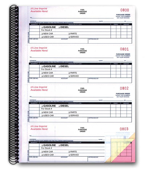Fuel Purchase Order Books (3-Part) 200/book