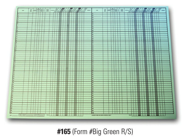 Big Green Route Sheet   Form# Big Green R/S