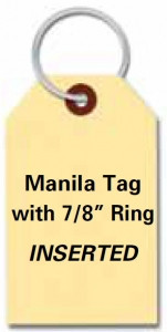 Manila Key Tags w/Rings Inserted (QTY: 1,000)