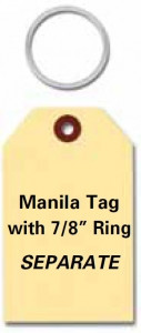 Manila Key Tags w/Rings Separate (QTY: 1,000)