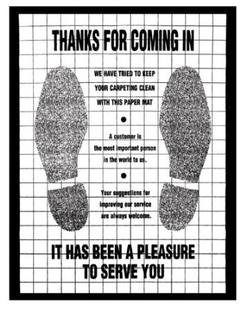 Poly Back Floor Mats Footprint (500/box)