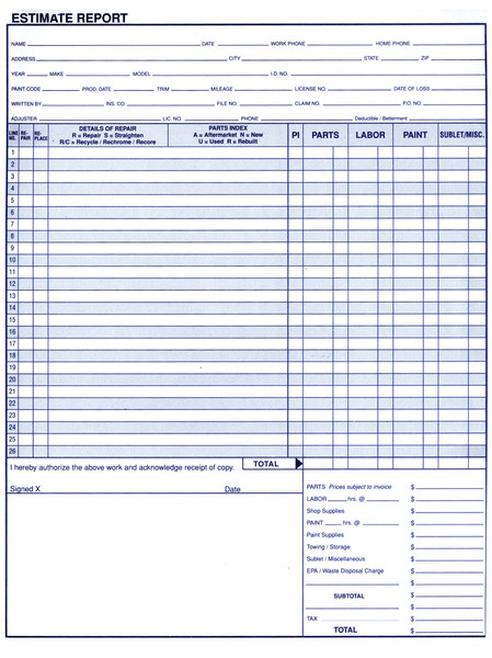 Repair Estimate
