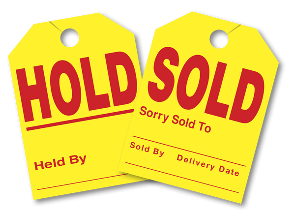 SOLD HOLD Mirror Hang Tag QTY: 50