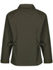 Jacket reverse with fold down collar, tightened adjustable side tabs and adjustable cuffs with Velcro tabs.