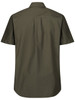 Pleated back and scooped hem.  Colour: Olive.