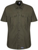 Classic styled short sleeved windproof and weatherproof Single Ventile® Shirt. Colour: Olive.