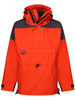 Liathach Organic Cotton Analogy® Smock with fully integrated hood and wired peak. Colour: Blaze/Charcoal