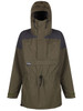 Liathach Organic Cotton Analogy® Smock with fully integrated hood and wired peak. Colour: Olive/Charcoal