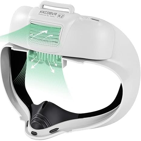 KKCOBVR K2 Face Cover with PU Leather Facial Interface Compatible with Meta Quest 2 Accessories Fan Cooler