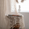 Rideaux Boho à Franges Semi-Transparents pour Salon