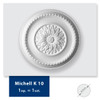 Rosace de plafond Michell K10 motif floral et perlé 9 pièces