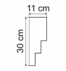 Corniche GM3 moderne : une forme en escalier