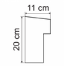 Corniche GM9 moderne :  une forme en "L"
